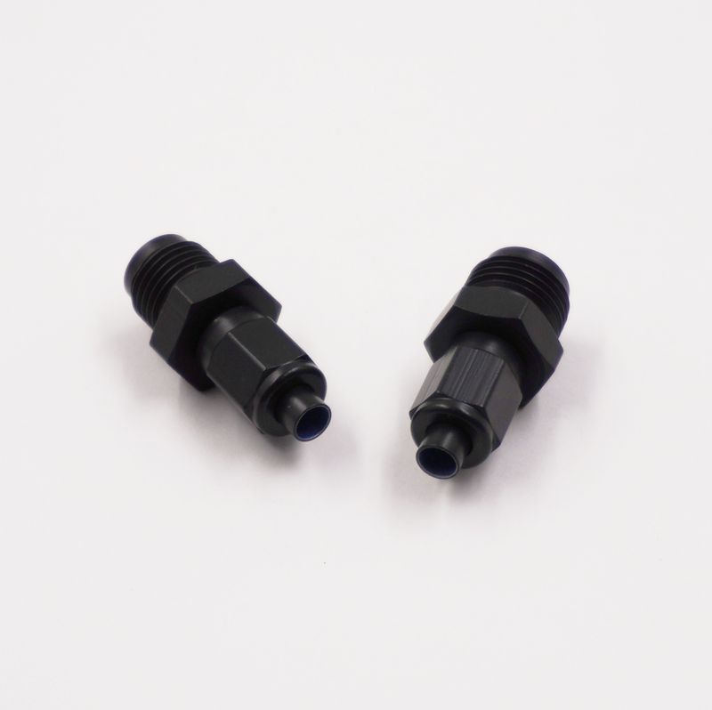 Pure Stealth Adapter Kit: 1/2-20 &amp; 9/16-20 Male Inverted Flare x -3 AN W/ Aluminum Tube Nuts &amp; Sleeves - (Steel) - (Pair) - X2080
