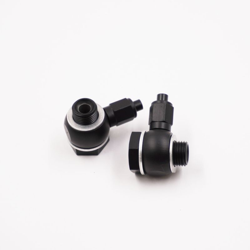 Pure Stealth Master Cylinder Banjo Kit: 3/8-24 &amp; 9/16-18 x -3 AN - Steel W/ Aluminum Tube Nuts &amp; Tube Sleeves - X3050