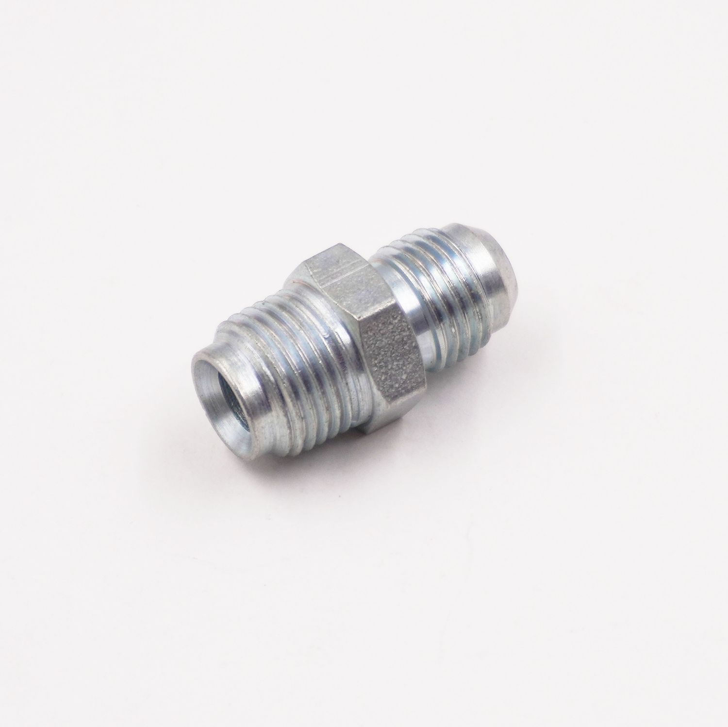 Power Steering Adapter: 11/16-18 Male Inverted Flare To -6 AN - (Steel) - (1 Adapter) - 11750