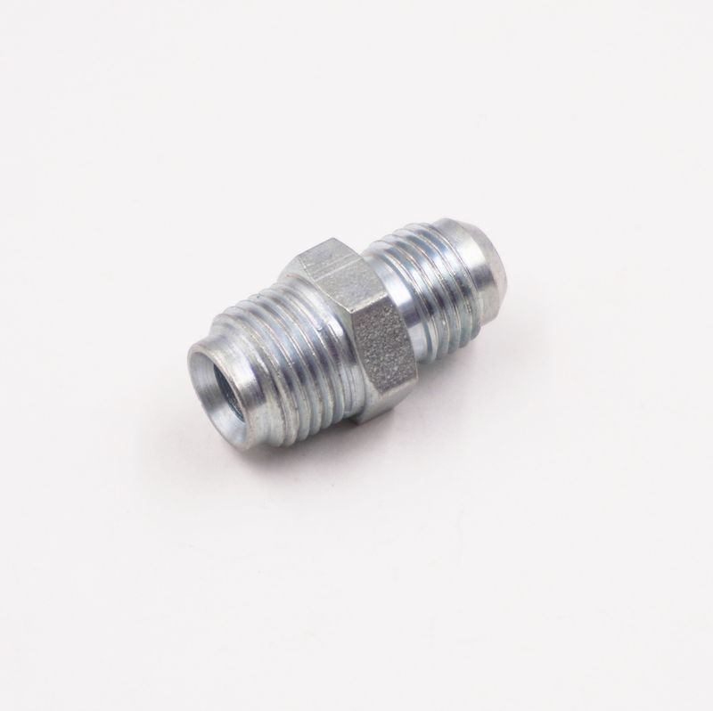 Power Steering Adapter: 11/16-18 Male Inverted Flare To -6 AN - (Steel) - (1 Adapter) - 11750