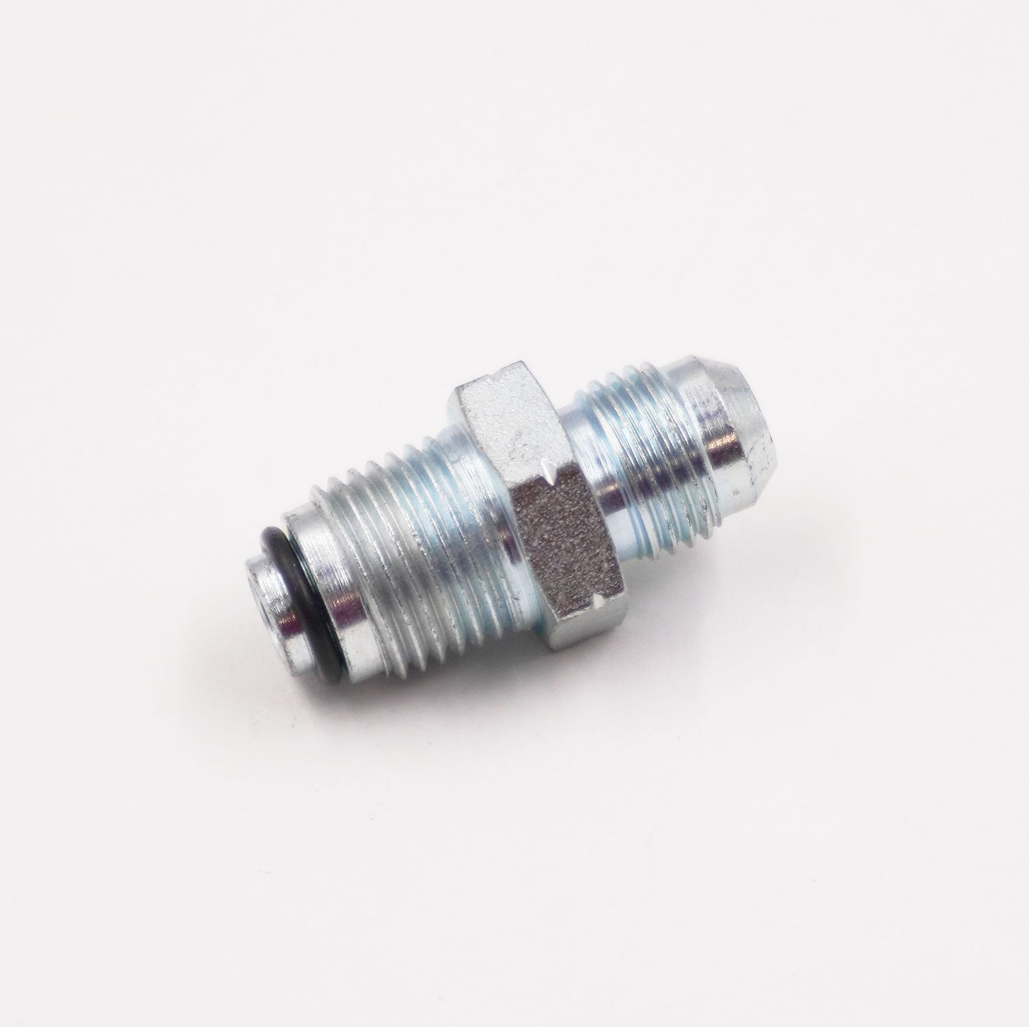 Power Steering Adapter: Late GM  Box Or Rack - 18MM 1.5 With Viton O-Ring x -6 AN (Steel) (1 Fitting)- 11730