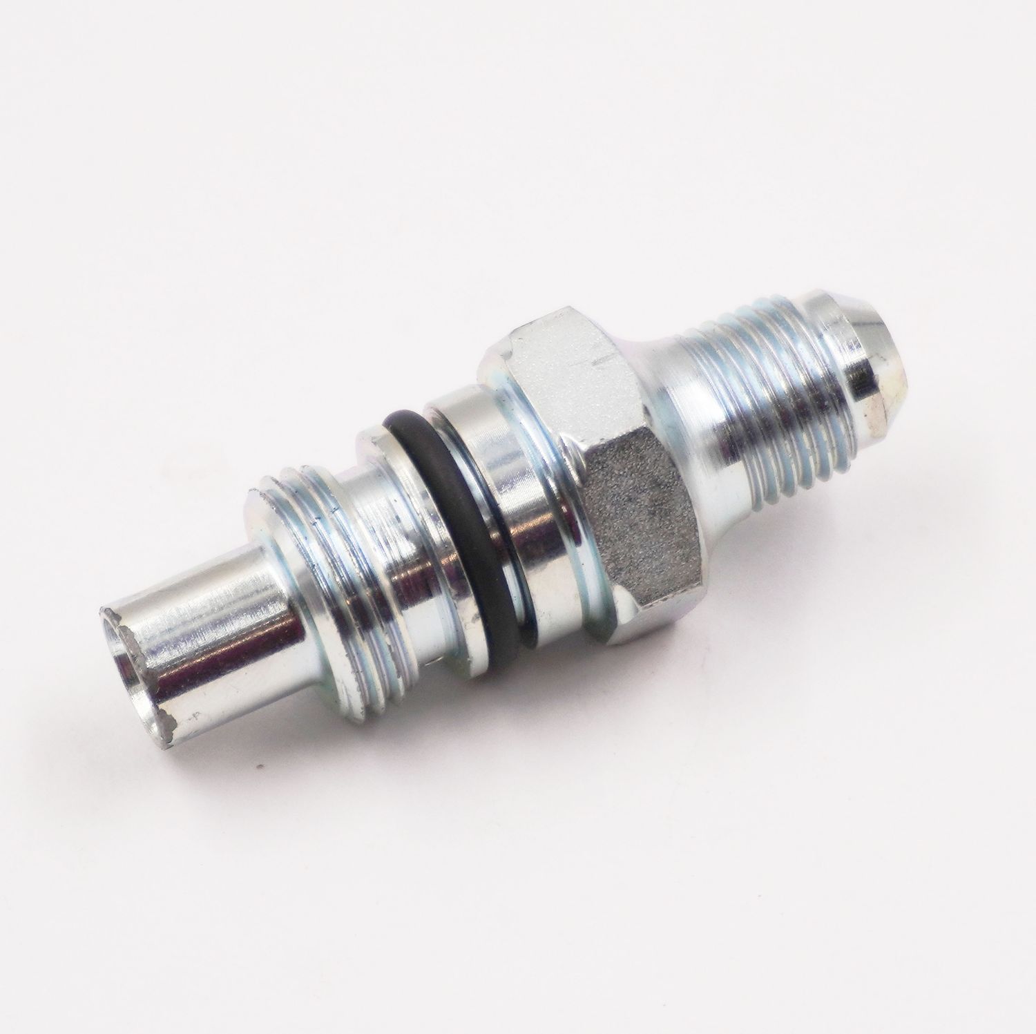 Power Steering Flow Control Valve: -6 AN x 7/8&quot; Hex - Low Flow - For Type II GM Pump - 2.1 GPM - 11726