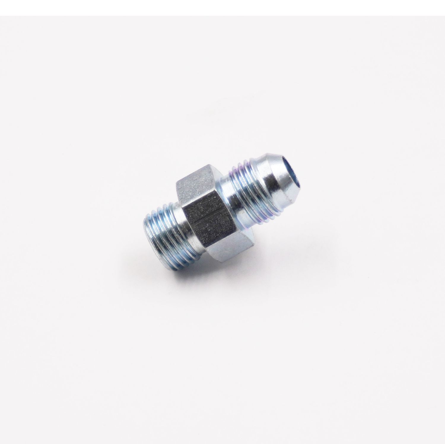 Power Steering Adapter: 9/16-18 Male Inverted Flare To -6 AN - (Steel) - (1 Adapter) - 11745