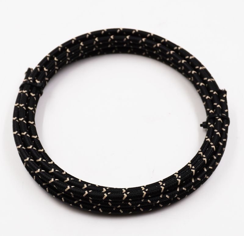Pure Heritage  - 8 Gauge Wire - Black Braid w/ Teak Tracer - 10&#39; length