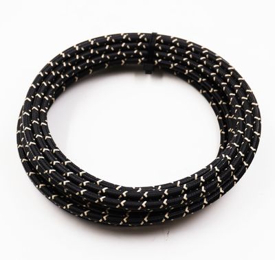 Pure Heritage  - 8 Gauge Wire - Black Braid w/ Teak Tracer - 20&#39; length