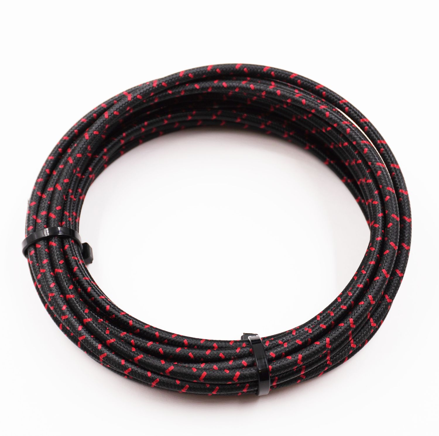 Pure Heritage  - 8 Gauge Wire - Black Braid w/ Red Tracer - 20&#39; length