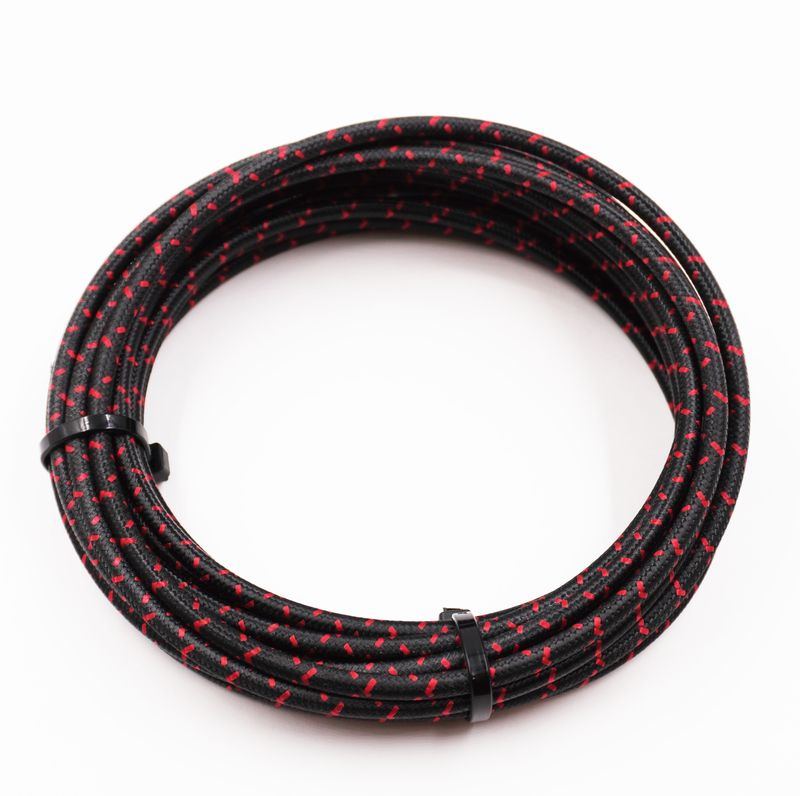 Pure Heritage  - 8 Gauge Wire - Black Braid w/ Red Tracer - 20&#39; length