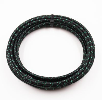 Pure Heritage  - 10 Gauge Wire - Black Braid w/ Green Tracer - 20&#39; length