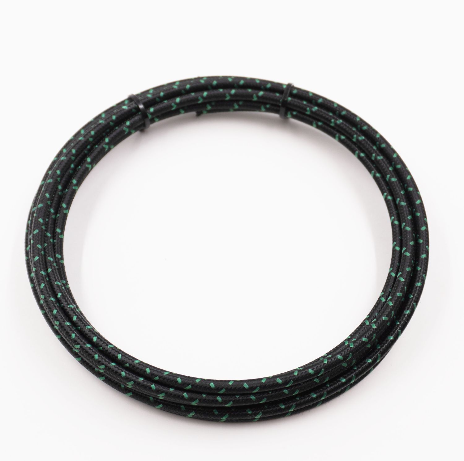 Pure Heritage  - 10 Gauge Wire - Black Braid w/ Green Tracer - 10&#39; length