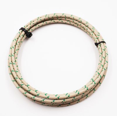 Pure Heritage  - 10 Gauge Wire - Teak Braid w/ Green Tracer - 10&#39; length