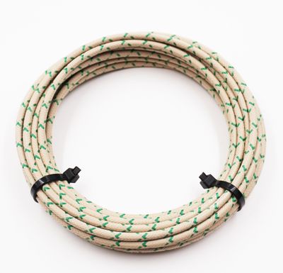 Pure Heritage  - 10 Gauge Wire - Teak Braid w/ Green Tracer - 20&#39; length