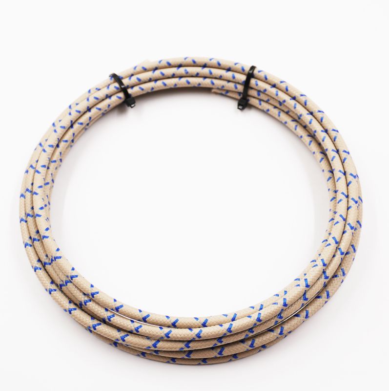 Pure Heritage  - 10 Gauge Wire - Teak Braid w/ Blue Tracer - 10&#39; length