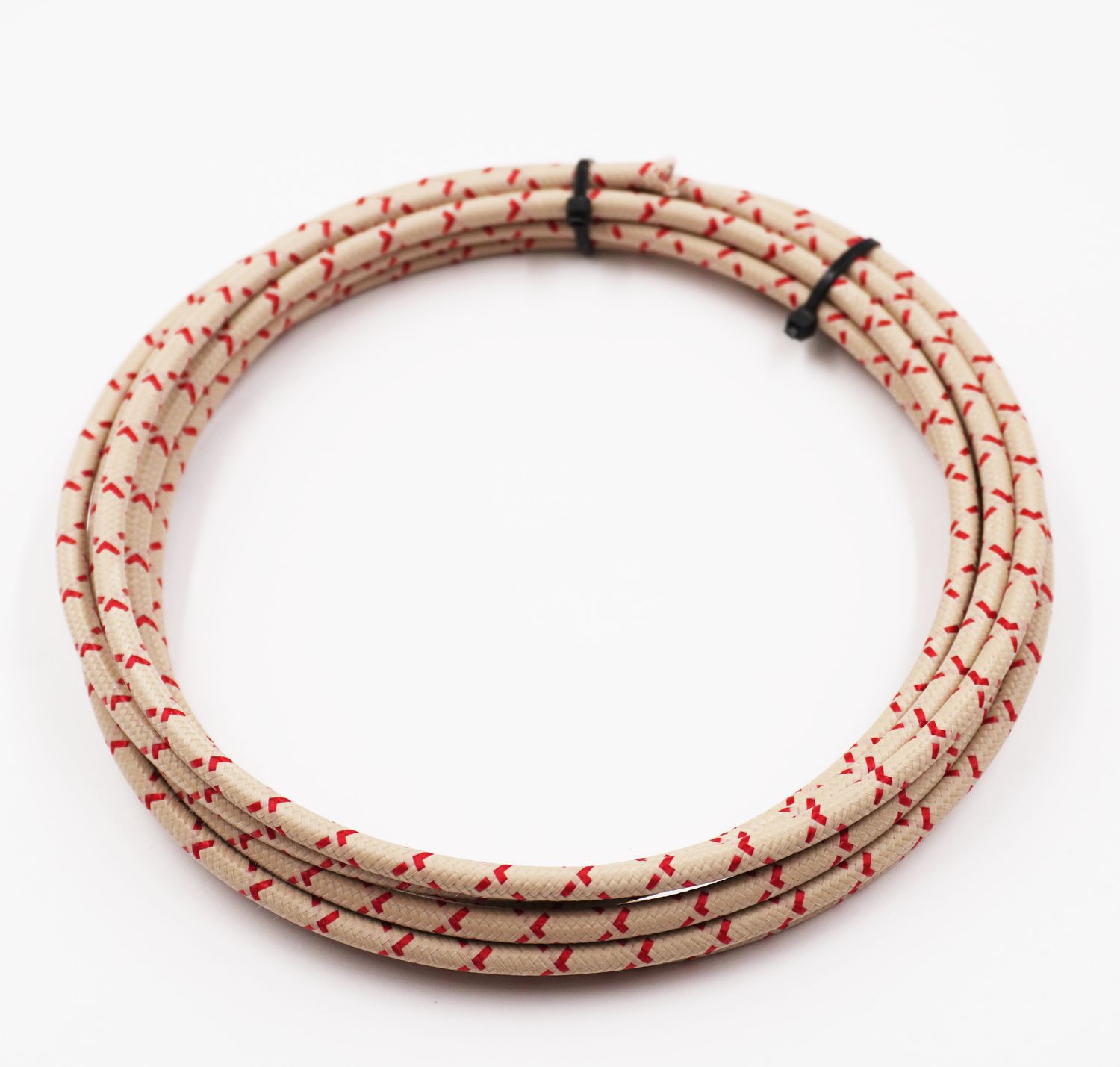 Pure Heritage  - 10 Gauge Wire - Teak Braid w/ Red Tracer - 10&#39; length