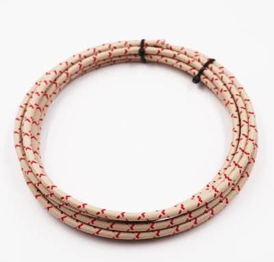Pure Heritage  - 10 Gauge Wire - Teak Braid w/ Red Tracer - 10&#39; length