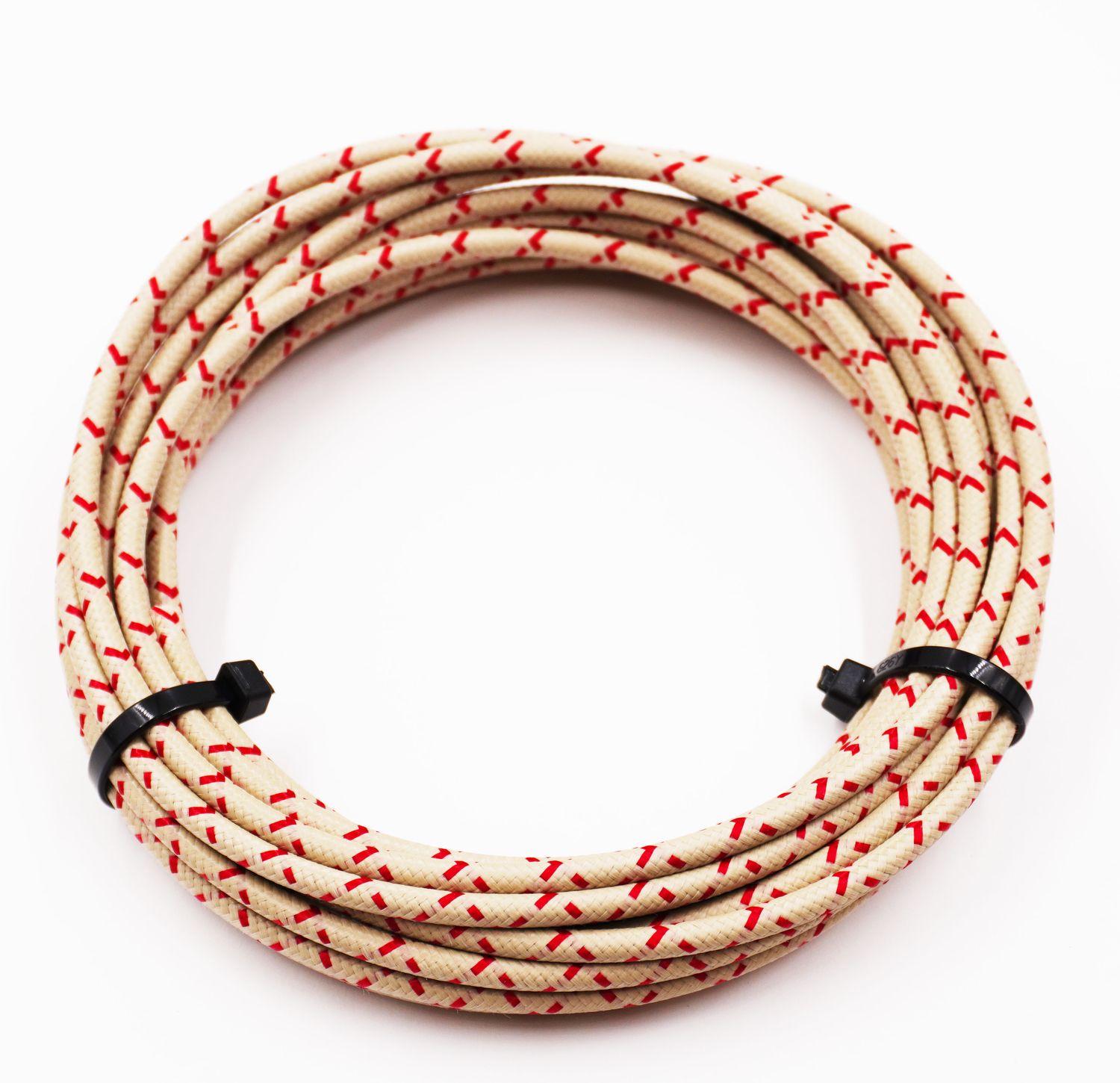 Pure Heritage  - 10 Gauge Wire - Teak Braid w/ Red Tracer - 20&#39; length