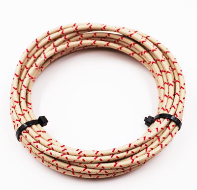 Pure Heritage  - 10 Gauge Wire - Teak Braid w/ Red Tracer - 20&#39; length