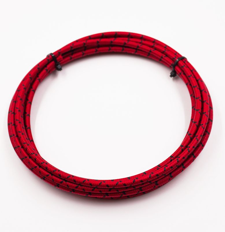 Pure Heritage  - 10 Gauge Wire - Red Braid w/ Black Tracer - 10&#39; length