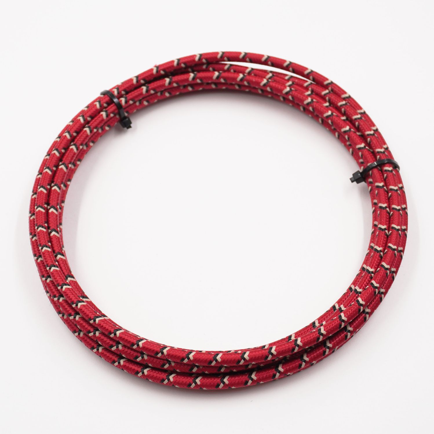 Pure Heritage  - 10 Gauge Wire - Red Braid w/ Black &amp; Teak Tracer - 10&#39; length