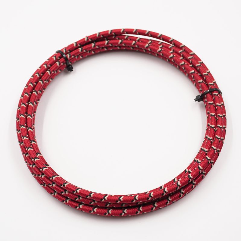 Pure Heritage  - 10 Gauge Wire - Red Braid w/ Black &amp; Teak Tracer - 10&#39; length