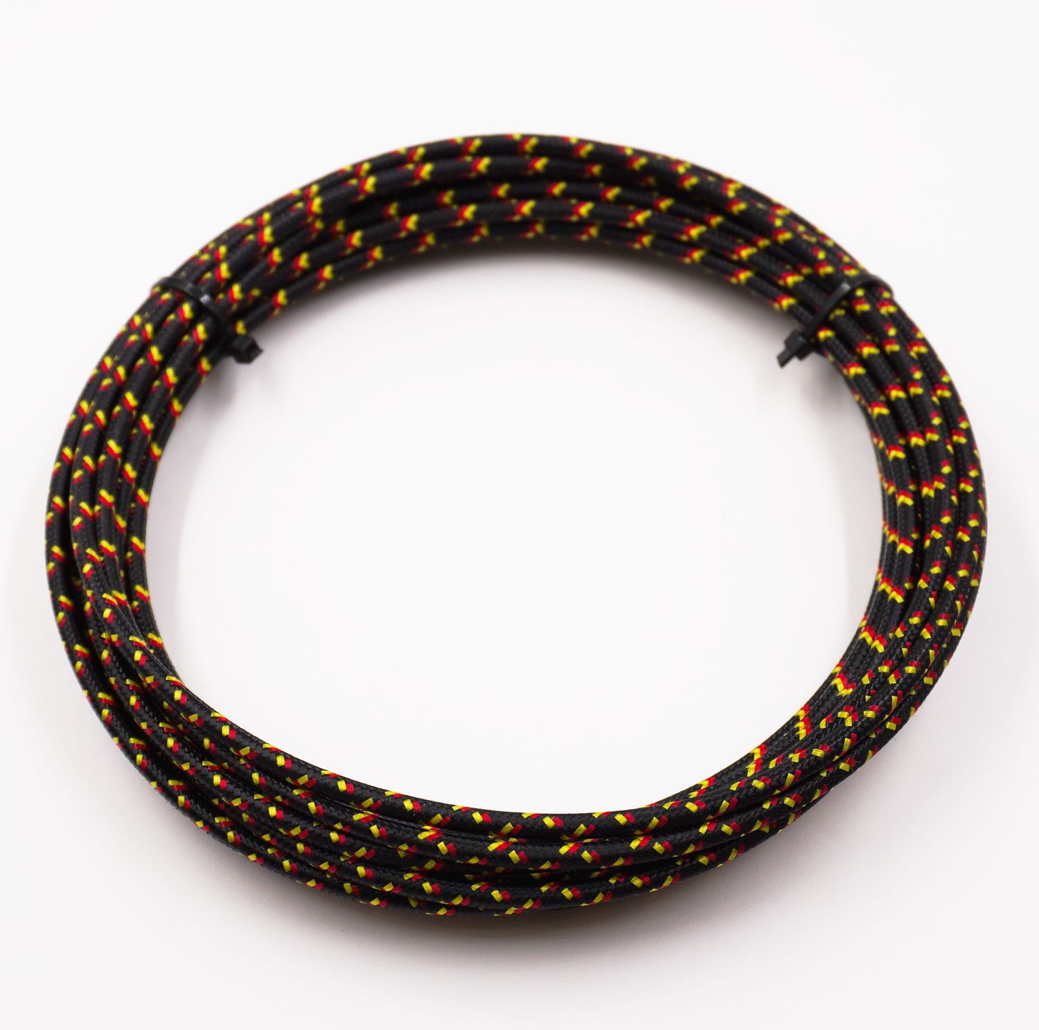 Pure Heritage  - 12 Gauge Wire - Black Braid w/ Red &amp; Yellow Tracer - 20&#39; length