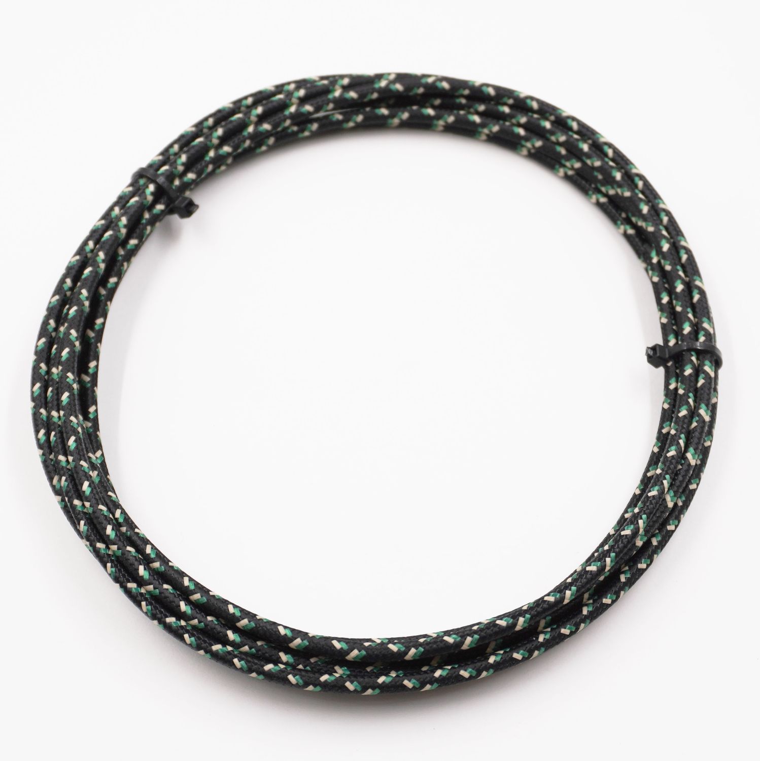 Pure Heritage  - 12 Gauge Wire - Black Braid w/ Teak and Green Tracer - 10&#39; length