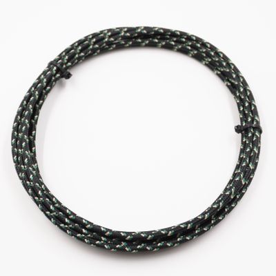Pure Heritage  - 12 Gauge Wire - Black Braid w/ Teak and Green Tracer - 10&#39; length