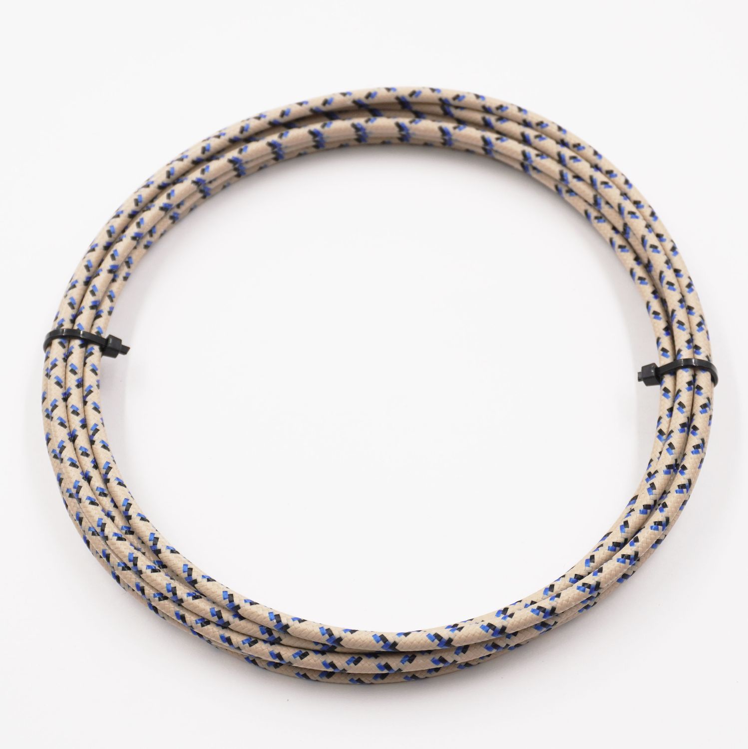 Pure Heritage  - 12 Gauge Wire - Teak Braid w/ Black &amp; Blue Tracer - 10&#39; length
