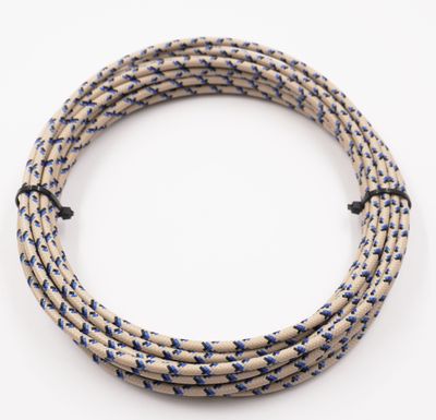 Pure Heritage  - 12 Gauge Wire - Teak Braid w/ Black &amp; Blue Tracer - 20&#39; length