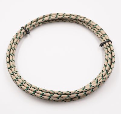 Pure Heritage  - 12 Gauge Wire - Teak Braid w/ Black &amp; Green Tracer - 10&#39; length