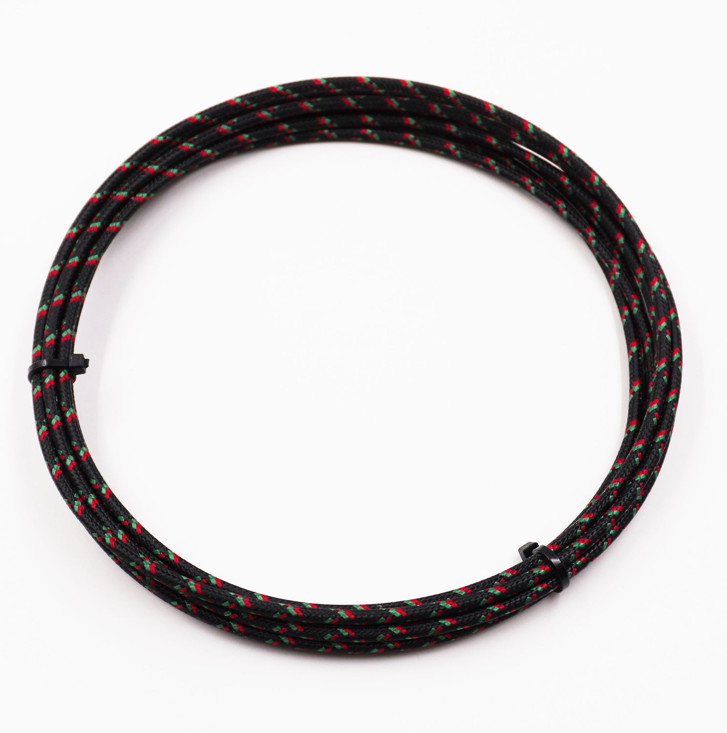 Pure Heritage  - 14 Gauge Wire - Black Braid w/ Red &amp; Green Tracer - 10&#39; length