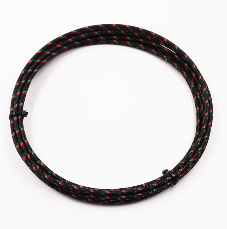 Pure Heritage  - 14 Gauge Wire - Black Braid w/ Red &amp; Green Tracer - 10&#39; length