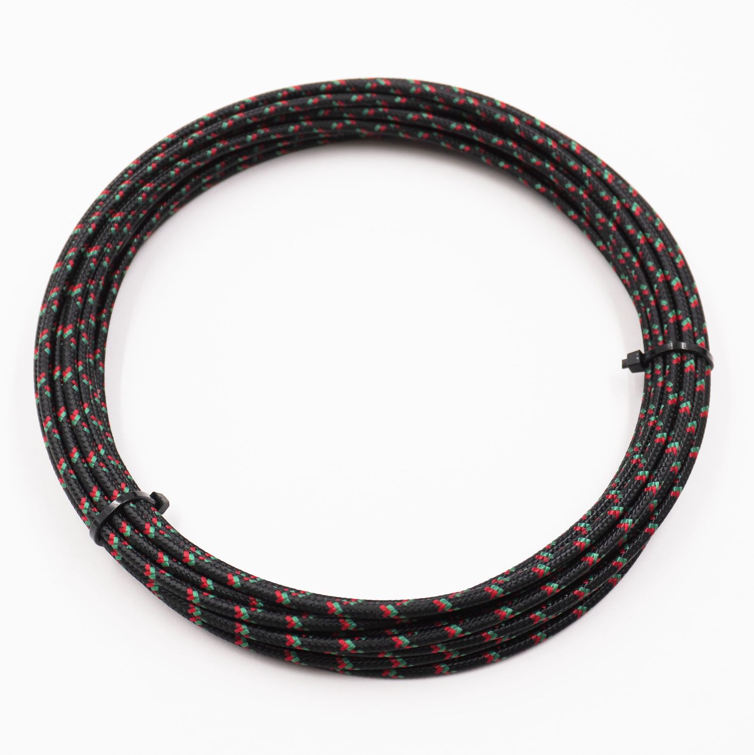 Pure Heritage  - 14 Gauge Wire - Black Braid w/ Red &amp; Green Tracer - 20&#39; length