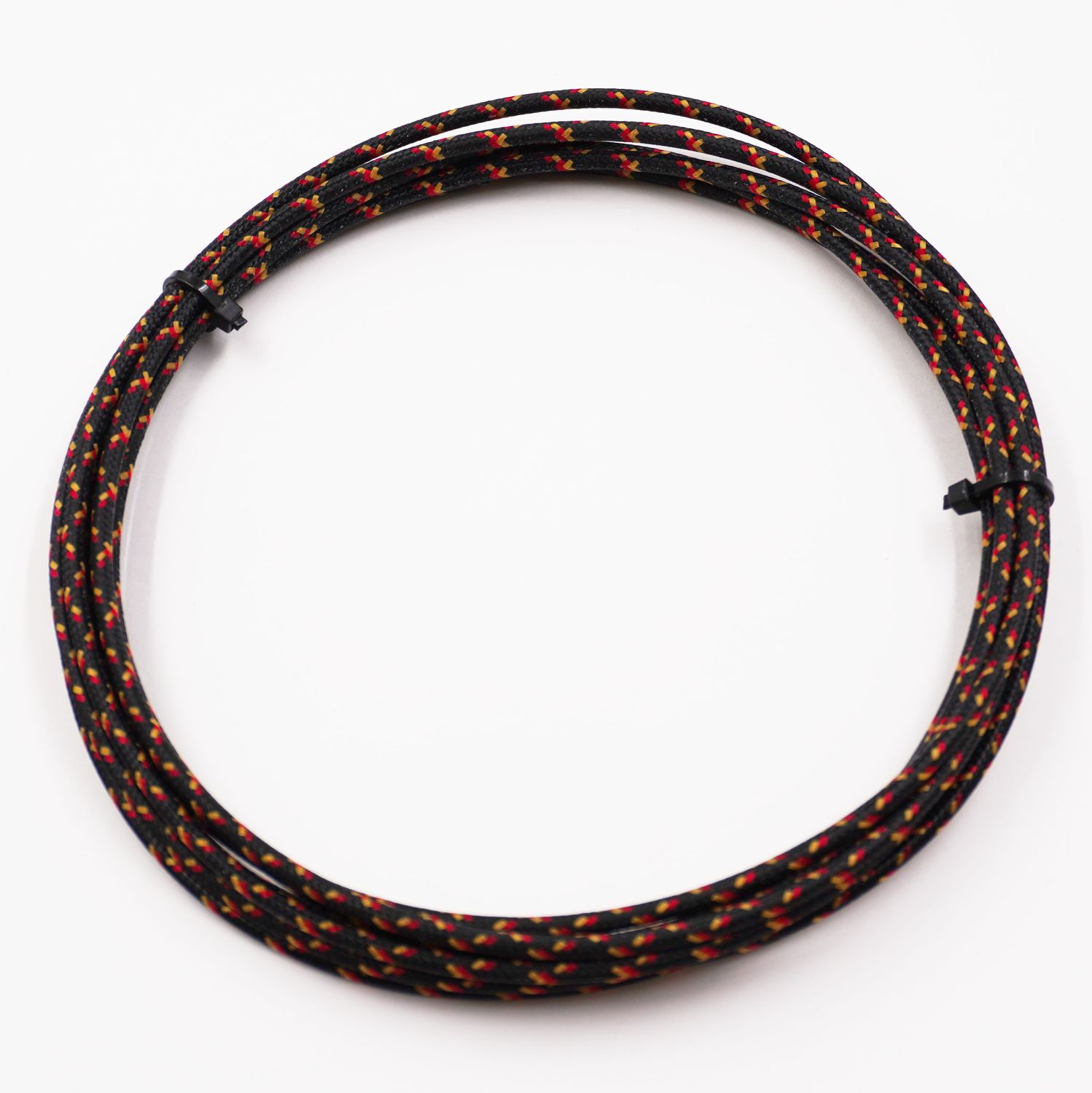 Pure Heritage  - 14 Gauge Wire - Black Braid w/ Marigold &amp; Red Tracer - 10&#39; length