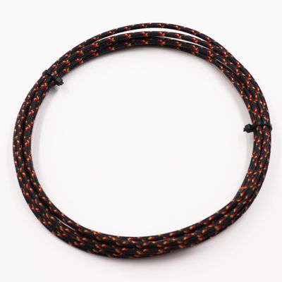 Pure Heritage  - 14 Gauge Wire - Black Braid w/ Marigold &amp; Red Tracer - 10&#39; length