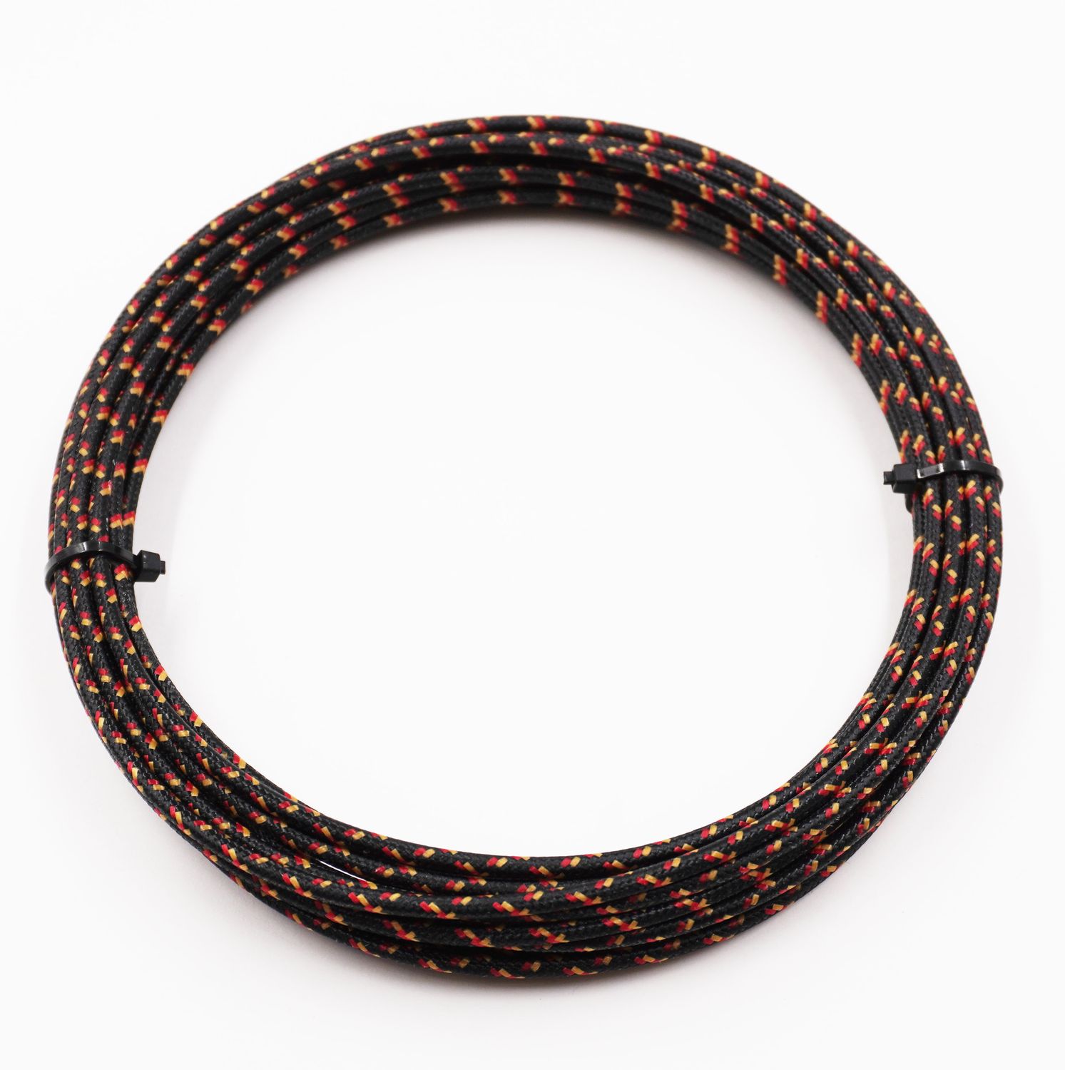 Pure Heritage  - 14 Gauge Wire - Black Braid w/ Marigold &amp; Red Tracer - 20&#39; length