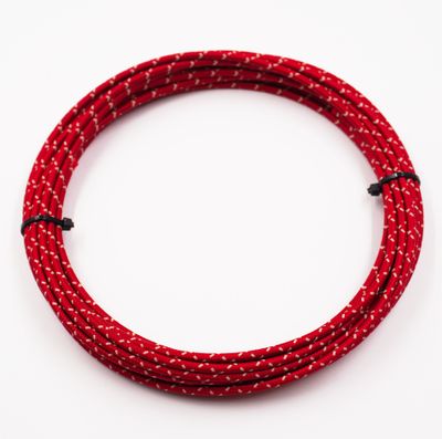 Pure Heritage  - 14 Gauge Wire - Red Braid w/ Teak Tracer - 20&#39; length