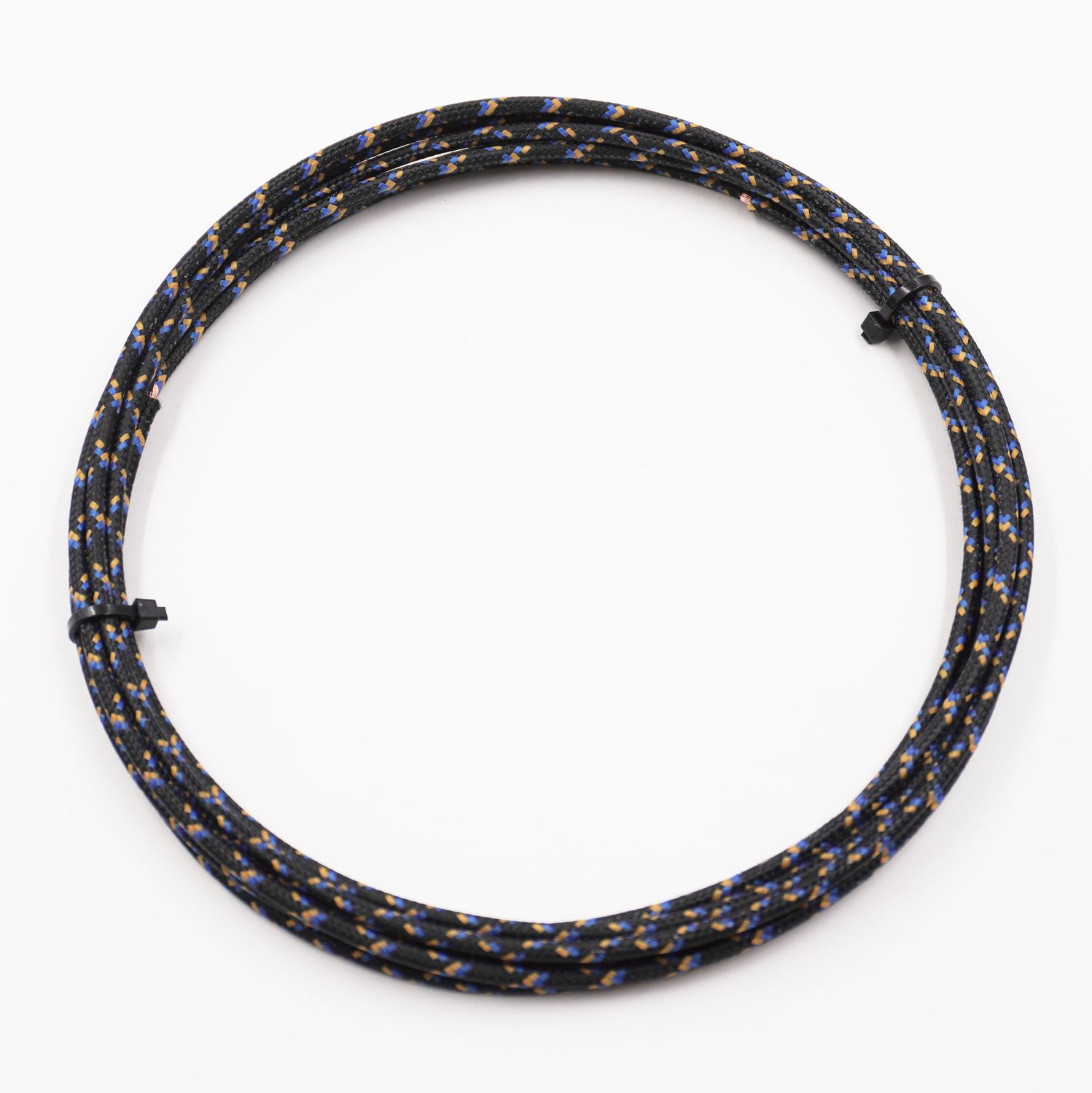 Pure Heritage  - 16 Gauge Wire - Black Braid w/ Blue &amp; Marigold Tracer - 10&#39; length