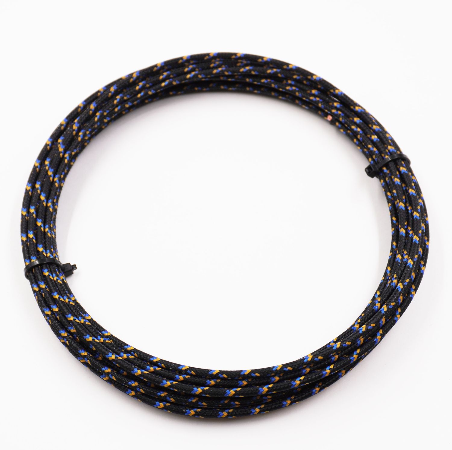 Pure Heritage  - 16 Gauge Wire - Black Braid w/ Blue &amp; Marigold Tracer - 20&#39; length