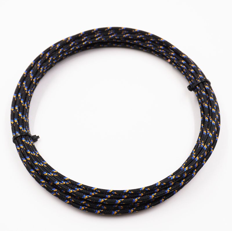 Pure Heritage  - 16 Gauge Wire - Black Braid w/ Blue &amp; Marigold Tracer - 20&#39; length