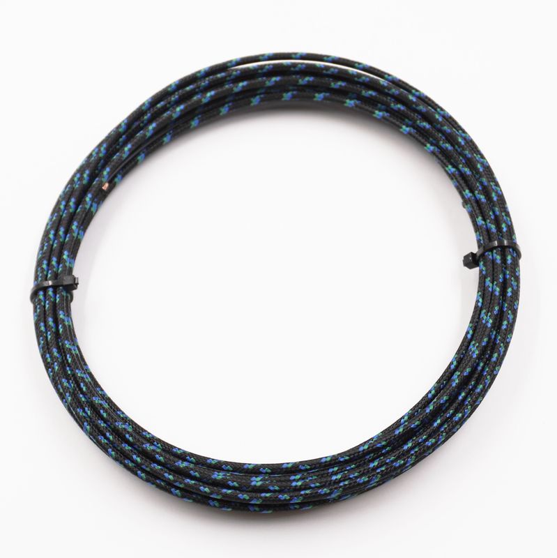 Pure Heritage  - 16 Gauge Wire - Black Braid w/ Green &amp; Blue Tracer - 20&#39; length