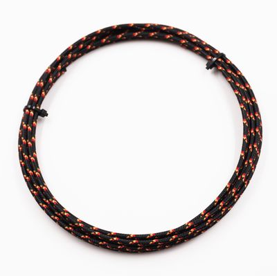 Pure Heritage  - 16 Gauge Wire - Black Braid w/ Red &amp; Marigold Tracer - 10&#39; length