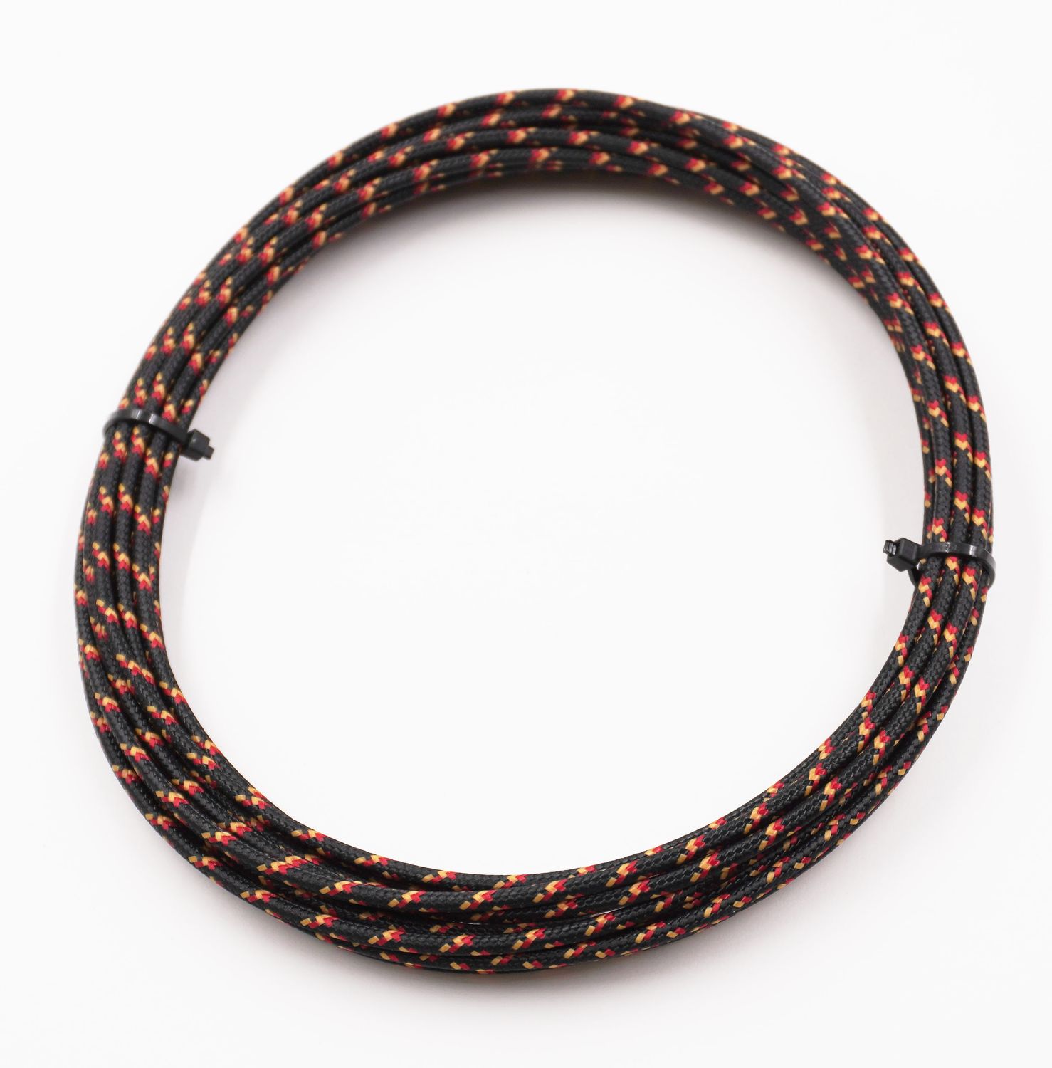 Pure Heritage  - 16 Gauge Wire - Black Braid w/ Red &amp; Marigold Tracer - 20&#39; length