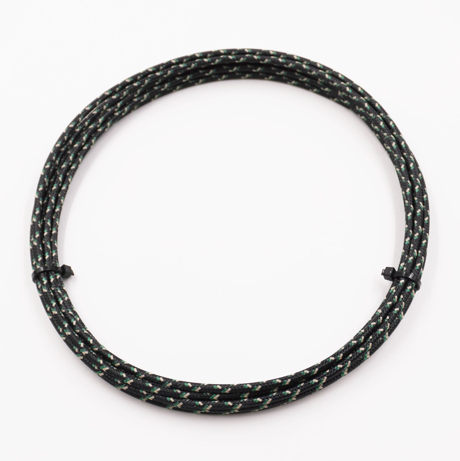 Pure Heritage  - 16 Gauge Wire - Black Braid w/ Teak &amp; Green Tracer - 10&#39; length