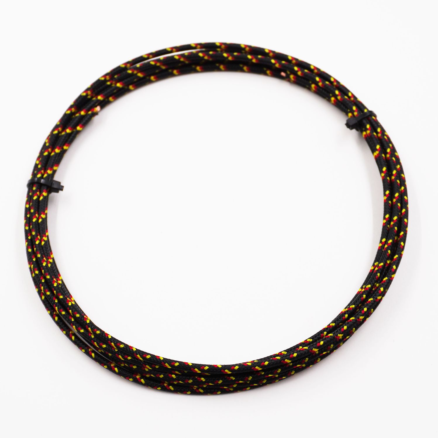 Pure Heritage  - 16 Gauge Wire - Black Braid w/ Yellow &amp; Red Tracer - 10&#39; length