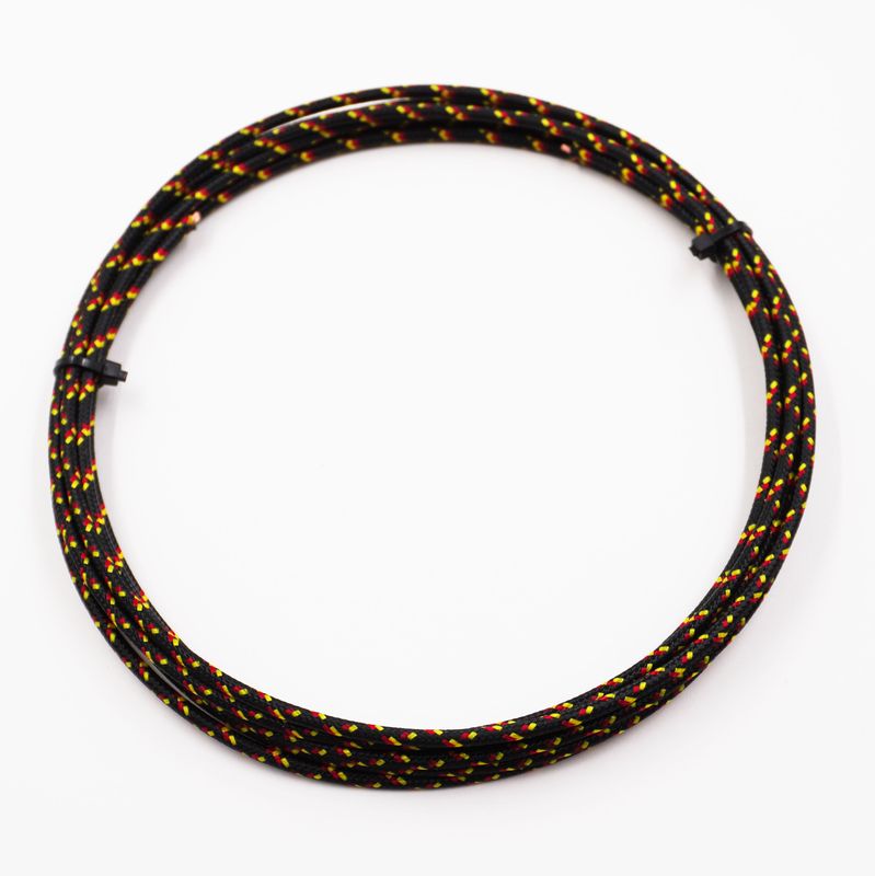 Pure Heritage  - 16 Gauge Wire - Black Braid w/ Yellow &amp; Red Tracer - 10&#39; length