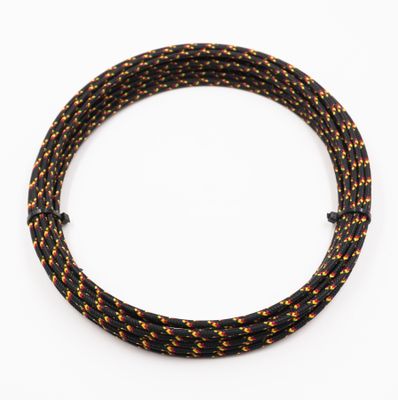 Pure Heritage  - 16 Gauge Wire - Black Braid w/ Yellow &amp; Red Tracer - 20&#39; length