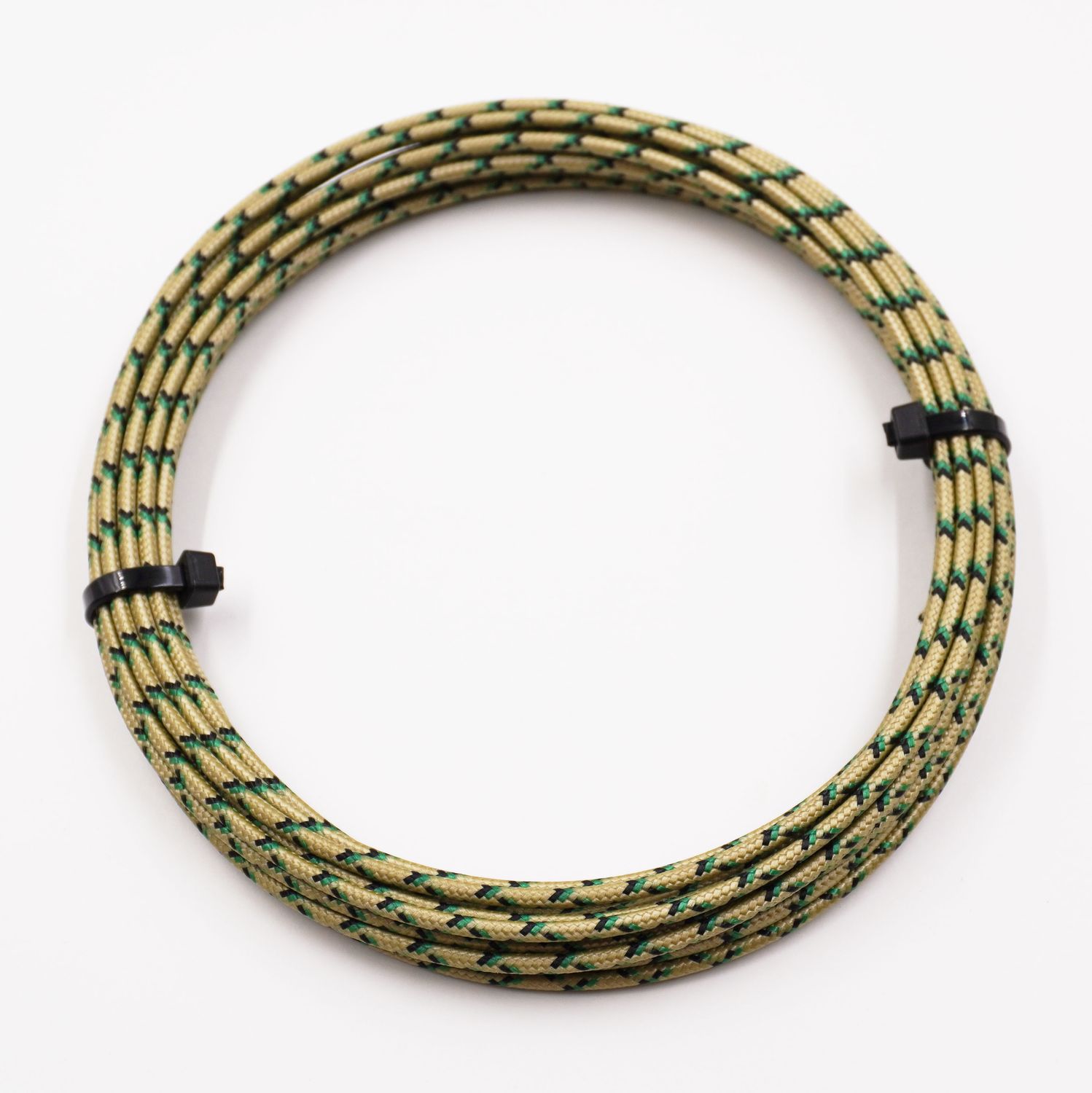 Pure Heritage  - 16 Gauge Wire - Gold Braid w/ Green &amp; Black Tracer - 20&#39; length