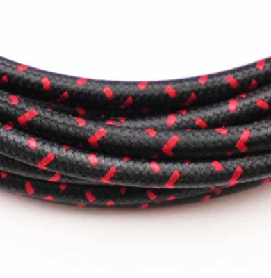 Pure Heritage  - 8 Gauge Wire - Black Braid w/ Red Tracer - per foot (25&#39; minimum)