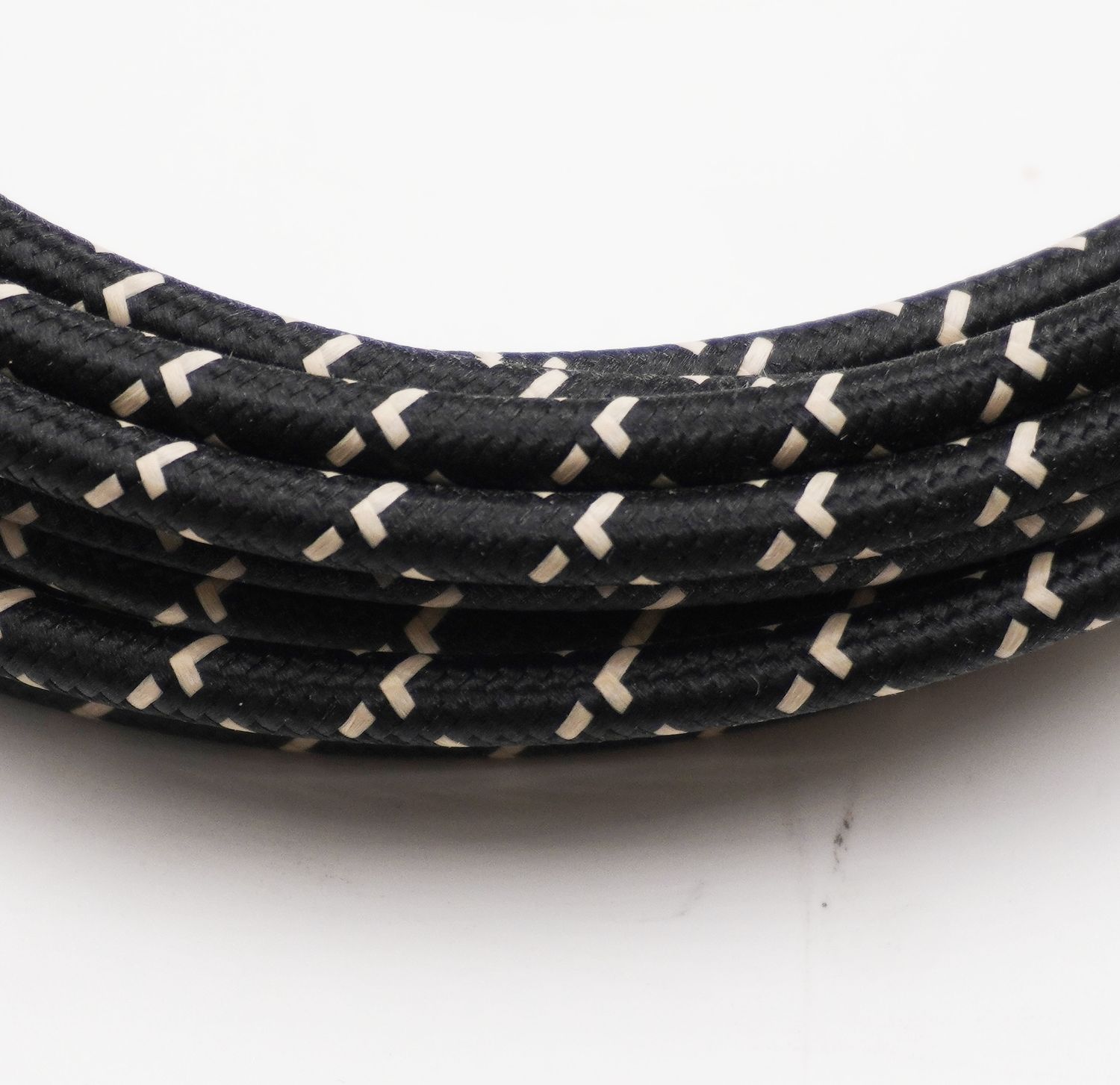 Pure Heritage  - 8 Gauge Wire - Black Braid w/ Teak Tracer - per foot (25&#39; minimum)
