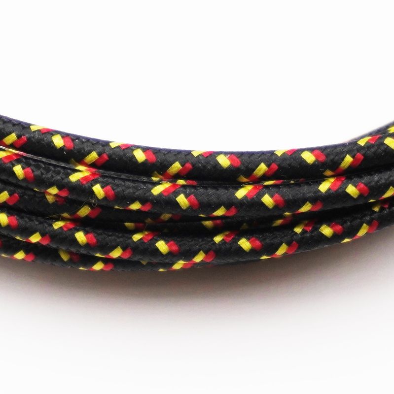 Pure Heritage  - 12 Gauge Wire - Black Braid w/ Red &amp; Yellow Tracer - per foot (25&#39; minimum)